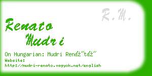 renato mudri business card